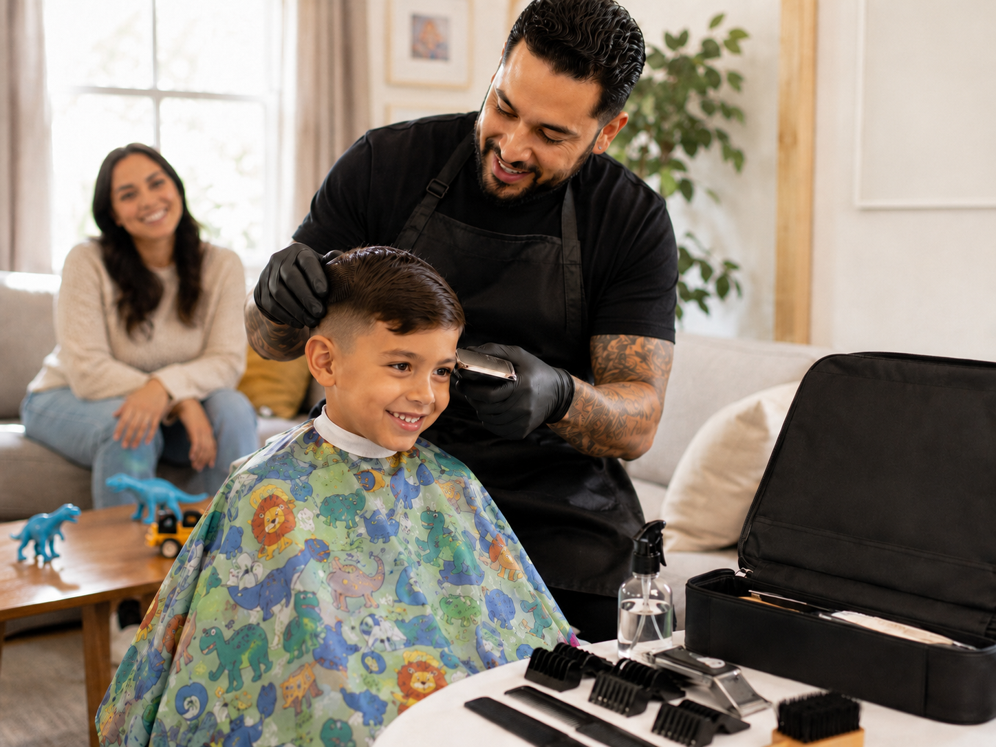 Mobile Barber Haircuts for Kids at Home