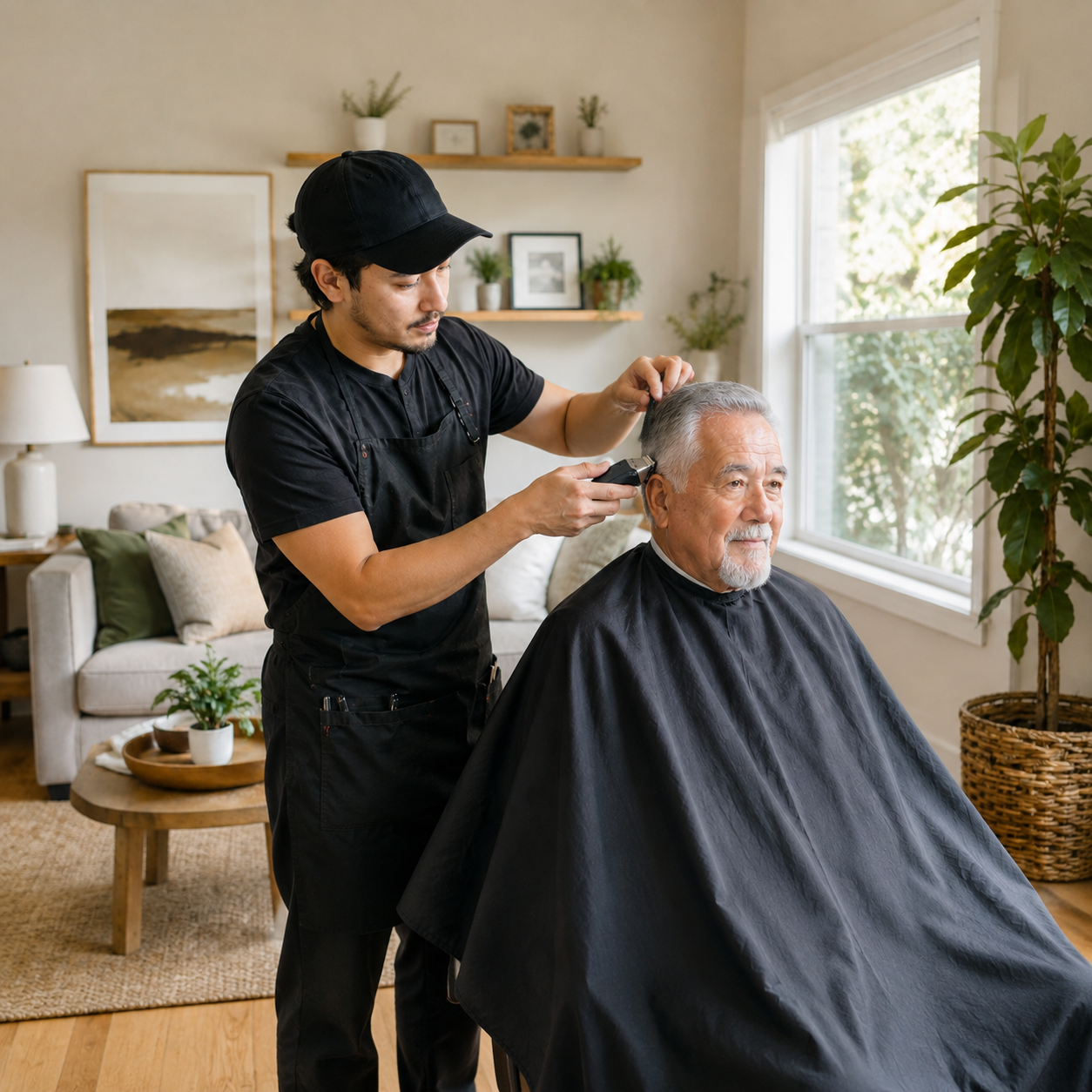 In home senior haircuts